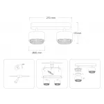 Светильник накладной TN71288/2 BK/GD черный/золото GX53/2 max 12W 270*95*137 от NovaLamp