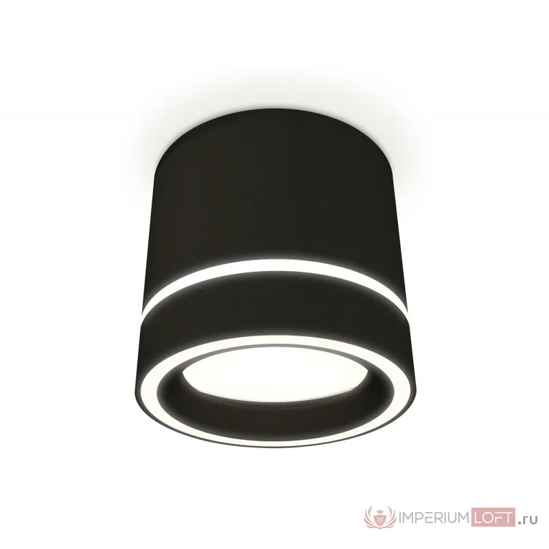 Комплект накладного светильника с акрилом XS8111004 SBK/FR черный песок/белый матовый GX53 (C8111, N8434) от NovaLamp