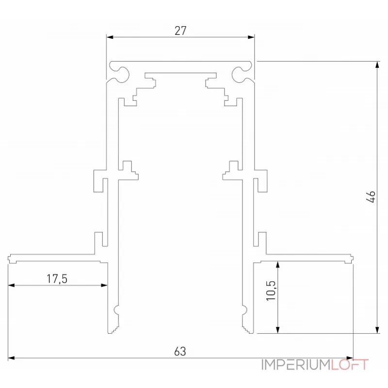 Трек встраиваемый Elektrostandard Slim Magnetic a067503