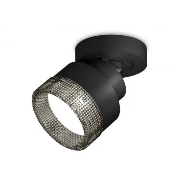 Комплект накладного поворотного светильника с композитным хрусталем XM8102041 SBK/BK черный песок/тонированный GX53 (A2229, A2106, C8102, N8484)