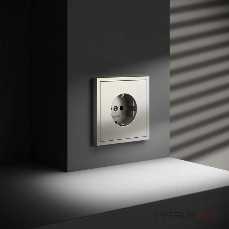 Розетка встраиваемая S70 с заземлением 16А (шелк) Voltum VLS040104