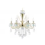 Подвесная люстра с хрусталем TR4923/6 GD/WH/BL золото/белый/голубой E14*6 max 40W D600*620 от NovaLamp