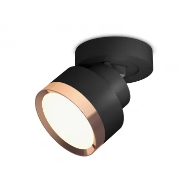 Комплект накладного поворотного светильника XM8102005 SBK/PPG черный песок/золото розовое полированное GX53 (A2229, A2106, C8102, N8126)