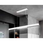 Подвесной светодиодный светильник FL5965 WH белый 48W 4200K 1200*35*1305 (Без ПДУ) от NovaLamp