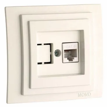 Розетка Ethernet RJ-45 Mono Electric Larissa 103-010105-125 Розетка Ethernet RJ-45 Mono Electric Larissa 103-010105-125
