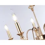 Подвесная люстра с хрусталем TR4955/5 FGD/TI золото/янтарь E14*5 max 40W D560*595 от NovaLamp