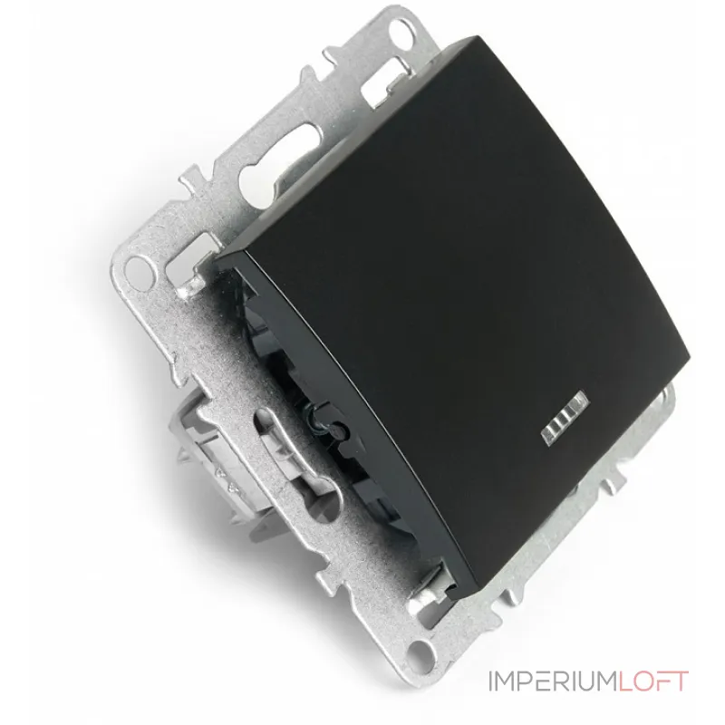 Выключатель одноклавишный с подсветкой без рамки Stekker Эрна 49146 от ImperiumLoft