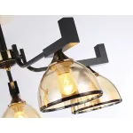 Подвесная люстра TR9099/5 BK/GD/TI черный/золото/янтарь E27*5 max 40W D600*316 от NovaLamp
