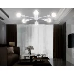 Потолочный светильник в стиле лофт TR80401/6 WH белый E27/6 max 60W D780*150 от NovaLamp