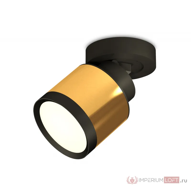 Комплект накладного поворотного светильника XM8121001 PYG/SBK/PBK золото желтое полированное/черный песок/черный полированный GX53 (A2229, A2106, C8121, N8113) от NovaLamp