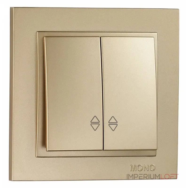 Выключатель проходной двухклавишный Mono Electric Despina 102-222223-111 Выключатель проходной двухклавишный Mono Electric Despina 102-222223-111