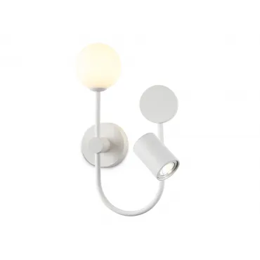 Настенный светодиодный светильник со сменной лампой FL66388/3 WH белый 4W 4200K+G9+GU10 378*200*100
