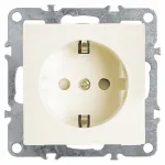 Розетка с заземлением и со шторками без рамки Stekker PST16-9110 39328