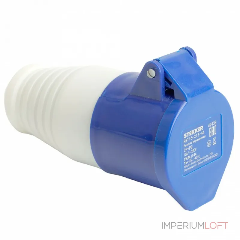 Розетка переносная разборная 2P+PE с крышкой Stekker ST 49438 от ImperiumLoft Розетка переносная разборная 2P+PE с крышкой Stekker ST 49438 от ImperiumLoft