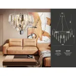 Подвесная люстра с хрусталем TR5256/8 SGD/CL золото/прозрачный E27*8 max 40W D500*350 от NovaLamp