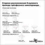 Трехфазный (четырехжильный) шинопровод 2м, в комплекте заглушки 2шт IP20 220V 135238 PORT NT24 Черный