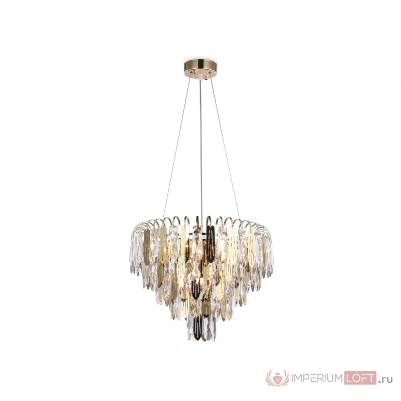 Подвесная люстра с хрусталем TR5256/8 SGD/CL золото/прозрачный E27*8 max 40W D500*350 от NovaLamp