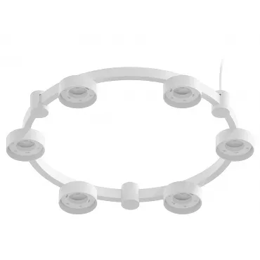 Корпус светильника Techno Ring подвесной для насадок Ø85мм C9231/6 SWH белый песок D550*70.5mm GX53/6 от NovaLamp