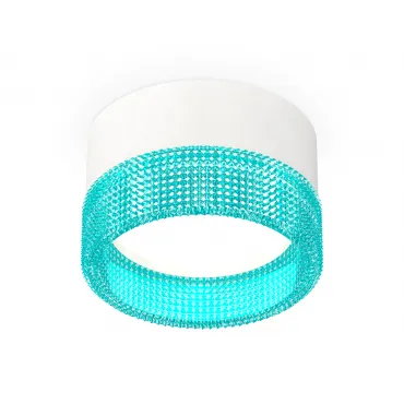 Комплект накладного светильника с композитным хрусталем XS8101033 SWH/BL белый песок/голубой GX53 (C8101, N8488)