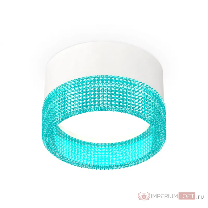 Комплект накладного светильника с композитным хрусталем XS8101033 SWH/BL белый песок/голубой GX53 (C8101, N8488) от NovaLamp