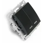 Выключатель двухклавишный с подсветкой без рамки Stekker Эрна 49147 от ImperiumLoft