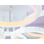 Светильник потолочный светодиодный с RGB подсветкой и пультом FA9528/2+2+2 WH белый 160W 6400K/3000K+RGB 720*540*140 (ПДУ РАДИО 2.4G) от NovaLamp