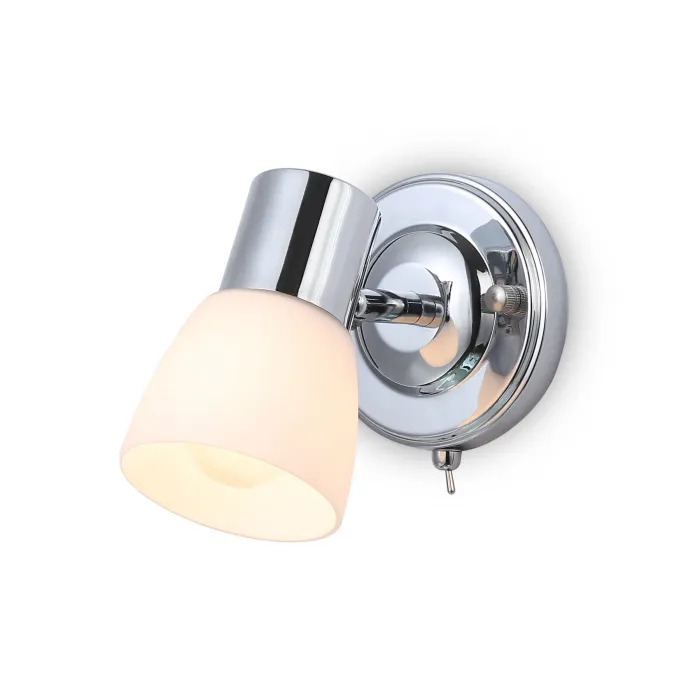 Накладной спот с выключателем TR3961 CH/FR хром/белый матовый E27 max 40W 118*105*200 от NovaLamp