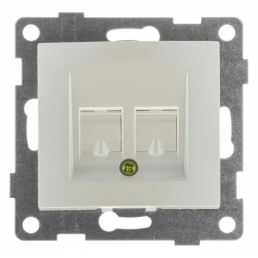 Розетка двойная Ethernet RJ-45 без рамки Gusi Electric BRAVO С10К2-028