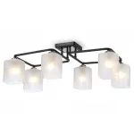 Светильник потолочный TR303224/6 BK/CH/FR черный/хром/белый матовый E27*6 max 60W 615*390*220 от NovaLamp