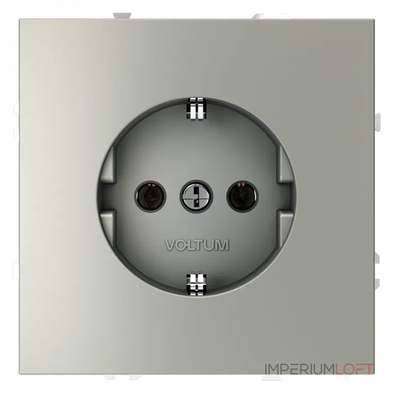 Розетка с заземлением без рамки Voltum S70 VLS040105 от ImperiumLoft