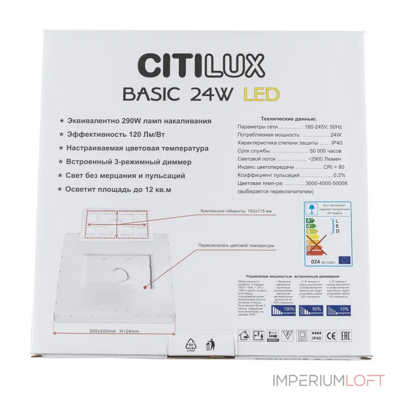 Накладной светильник Citilux Бейсик CL738K242V