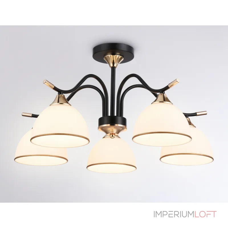 Подвесной светильник TR3162/5 BK/FGD черный/золото E27/5 max 60W D580*300 от NovaLamp