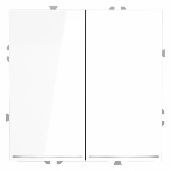 Выключатель двухклавишный с подсветкой без рамки Voltum S70 VLS020201 от ImperiumLoft
