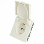 Розетка без заземления и со шторкой без рамки с крышкой Stekker RST16-5112-01 49881 от ImperiumLoft