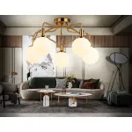 Подвесная люстра TR3212/5 GD/FR золото/белый матовый E27*5 max 40W D560*302 от NovaLamp