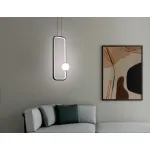 Подвесной светодиодный светильник FL66363 BK черный 19W 4200K 190*80*1000 от NovaLamp