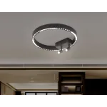 Светильник потолочный светодиодный FL5806/1+2 BK черный 25W 3000K/4200K/6400K D400*95 (без ПДУ) от NovaLamp