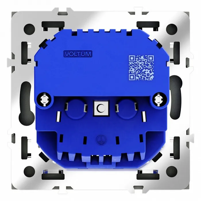 Розетка с заземлением и со шторкой и 2хUSB type A и C без рамки Voltum S70 VLS040508 от ImperiumLoft