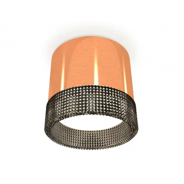 Комплект накладного светильника с композитным хрусталем XS8122021 PPG/BK золото розовое полированное/тонированный GX53 (C8122, N8484)