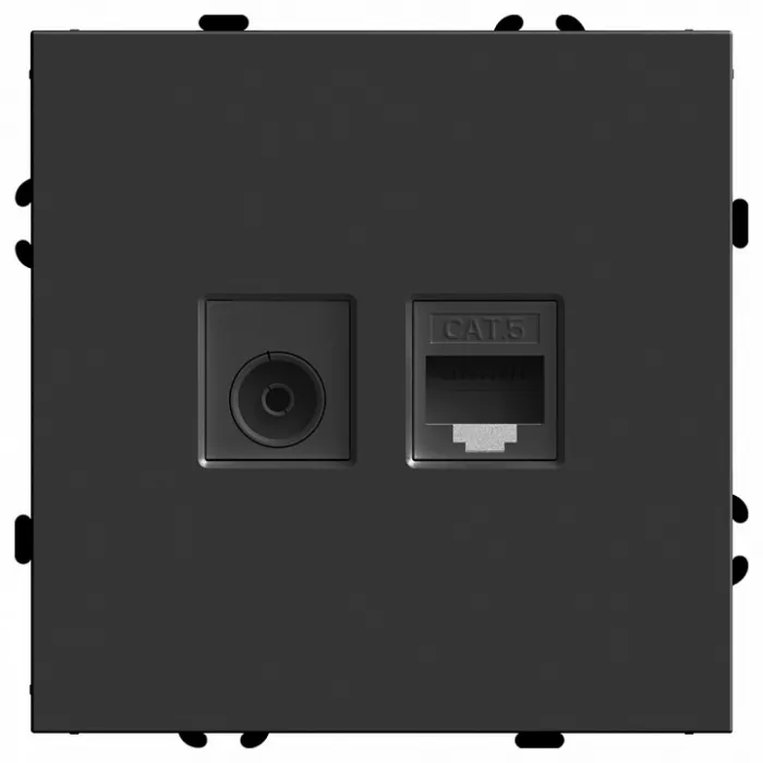 ТВ-розетка и розетка Ethernet RJ-45 без рамки Stekker RST00-5106-05 49846 от ImperiumLoft
