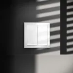 Выключатель двухклавишный с подсветкой без рамки Voltum S70 VLS020201 от ImperiumLoft