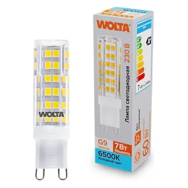 Лампа светодиодная Wolta G9 7Вт 6500K WSTD-JCD-7W6KG9-C