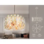 Подвесная люстра TR5061/6 GD/CL золото/прозрачный E14/6 max 40W D500*938 от NovaLamp
