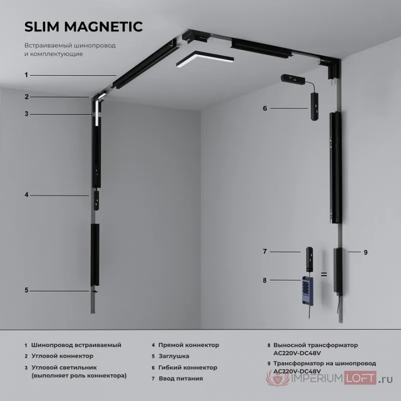 Трек встраиваемый Elektrostandard Slim Magnetic a067502 от ImperiumLoft