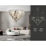 Подвесная люстра с хрусталем TR5257/11 CH/CL хром/прозрачный E27*11 max 40W D600*400 от NovaLamp