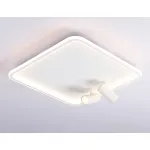 Потолочный светодиодный светильник с пультом управления FL5114/1+2 WH белый 97W 3000K-6400K 480*480*130 (ПДУ ИК) от NovaLamp