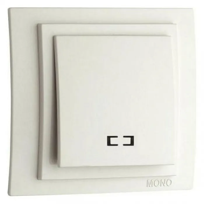 Выключатель одноклавишный с подсветкой без рамки Mono Electric Despina / Larissa 500-000125-101 от ImperiumLoft