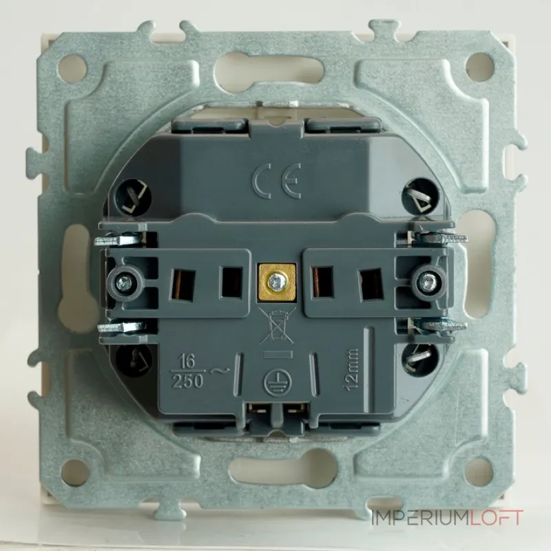 Розетка без заземления и со шторкой без рамки с крышкой Stekker RST16-5112-01 49881 от ImperiumLoft