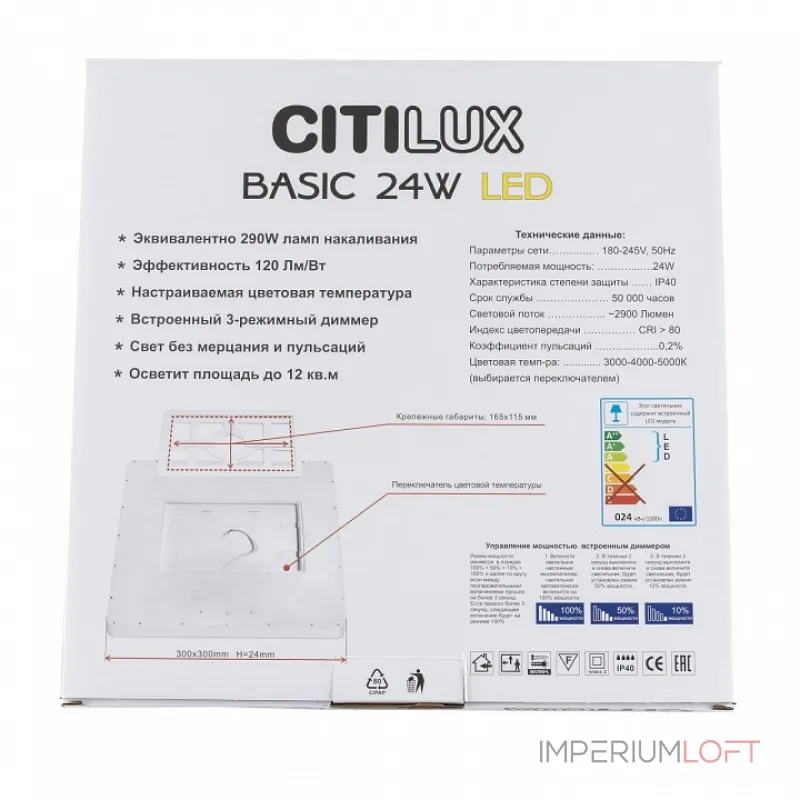 Накладной светильник Citilux Бейсик CL738K242V