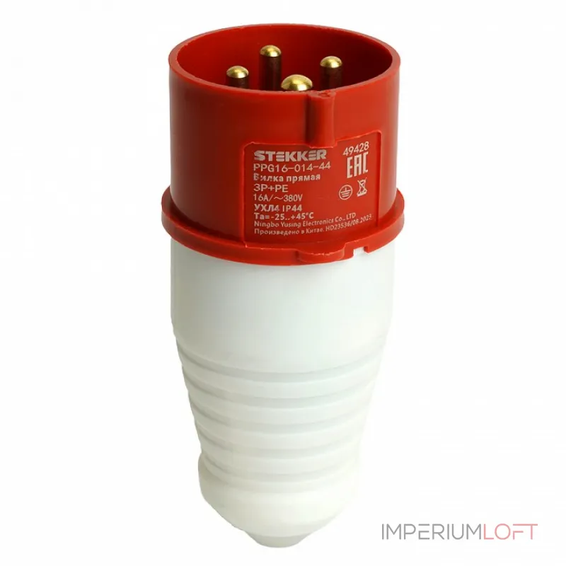 Вилка прямая 3P+PE Stekker ST 49428 от ImperiumLoft Вилка прямая 3P+PE Stekker ST 49428 от ImperiumLoft